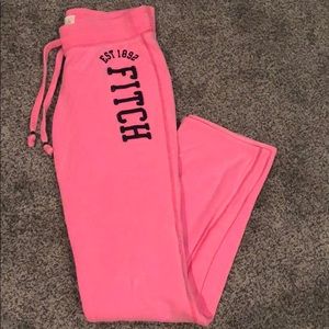 Abercrombie & Fitch hot pink sweatpants